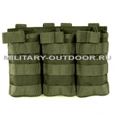 Anbison Triple Open Top Nylon Mag Pouch MOLLE Olive